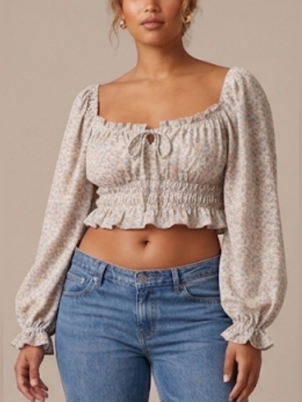 MABLE Cropped Boho Top, Size M